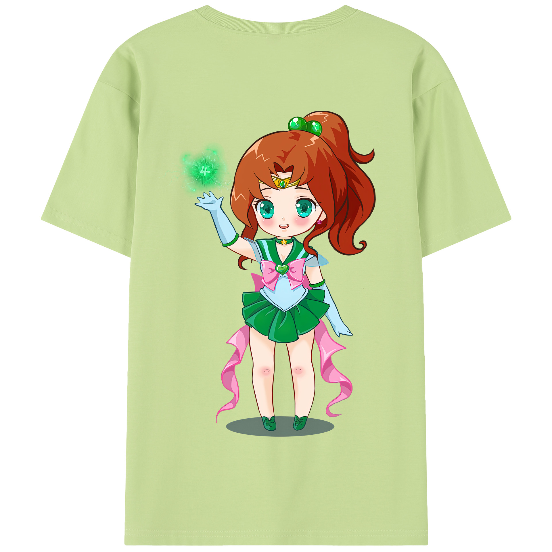 （画像用） 美少女戦士セーラームーン 木野 まこと きの まこと Sailor Moon Kino Makoto （セーラージュピター；Sailor Jupiter） 綿100％半袖Tシャツ（背面プリント）